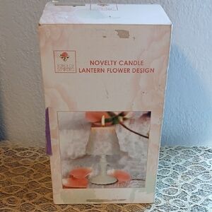 White Candle Holder with Cozy Accents